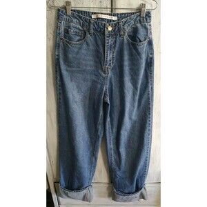 Tinseltown Wide Leg Cuff Bottom Jeans Sz 5 Y2K Boho Grunge Skater Loganlook